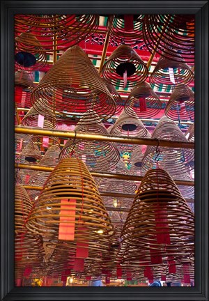 Framed Man Mo Buddhist Temple, Hong Kong, China Print