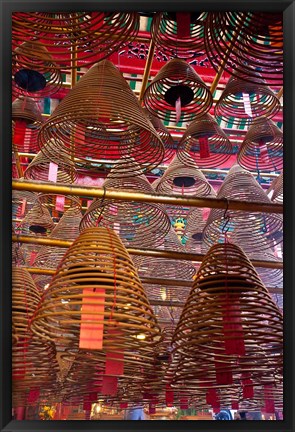 Framed Man Mo Buddhist Temple, Hong Kong, China Print