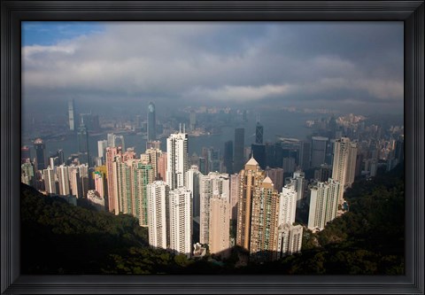 Framed View From The Peak, Hong Kong, China Print