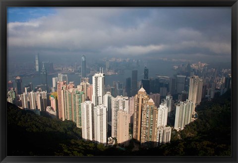 Framed View From The Peak, Hong Kong, China Print