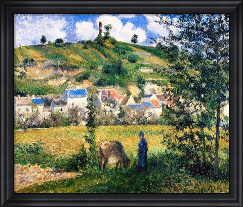 Framed Landscape at Chaponval, 1880 Print