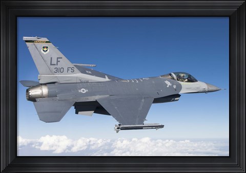 Framed F-16C Fighting Falcon during a sortie over Arizona Print
