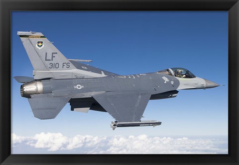 Framed F-16C Fighting Falcon during a sortie over Arizona Print