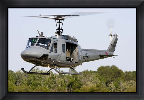Framed US Air Force TH-1H Huey II during a training sortie in Alabama Print