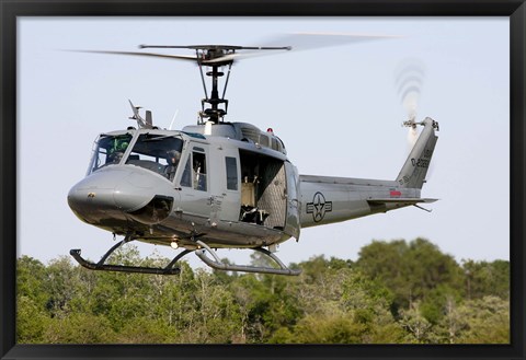 Framed US Air Force TH-1H Huey II during a training sortie in Alabama Print
