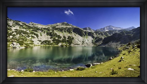 Framed Ribno Banderishko Lake in Pirin National Park, Bansko, Bulgaria Print