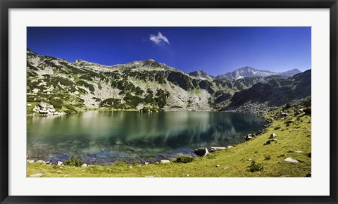 Framed Ribno Banderishko Lake in Pirin National Park, Bansko, Bulgaria Print