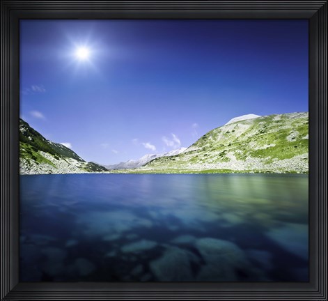 Framed Okoto Lake in the Pirin Mountains, Pirin National Park, Bulgaria Print