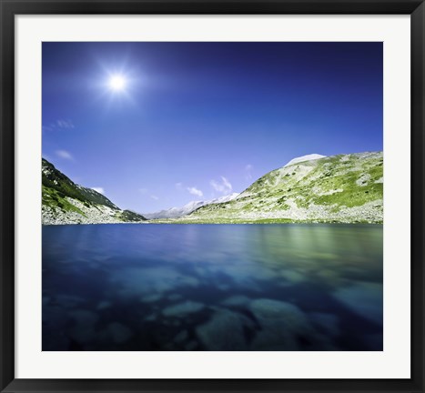 Framed Okoto Lake in the Pirin Mountains, Pirin National Park, Bulgaria Print