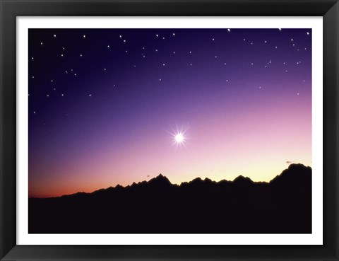 Framed Night Horizon Print