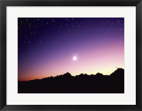 Framed Night Horizon Print