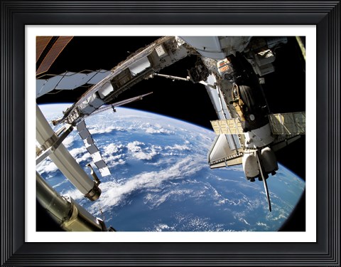 Framed Space Shuttle Atlantis, Soyuz Spacecraft, STS-115 Mission, September 17, 2006 Print