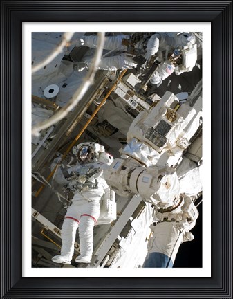 Framed Construction and Maintenance on the International Space Station Print