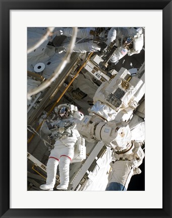 Framed Construction and Maintenance on the International Space Station Print