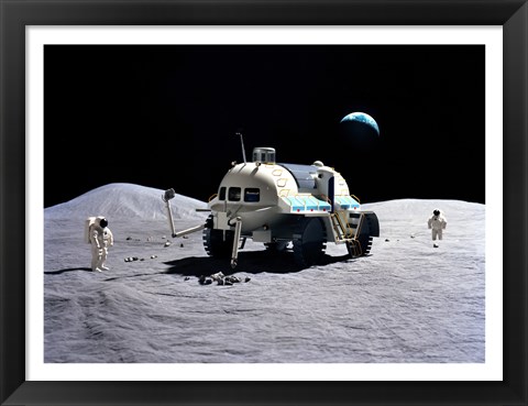 Framed Model of a baseline lunar surface roving vehicle Print