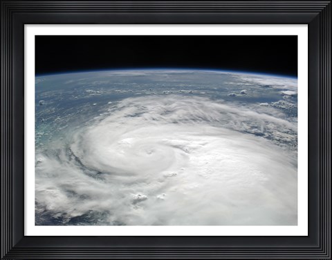 Framed Tropical Storm Fay August 19, 2008 from the International Space Station Print