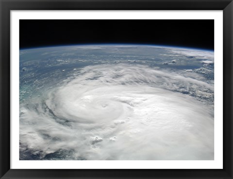 Framed Tropical Storm Fay August 19, 2008 from the International Space Station Print