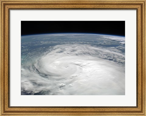 Framed Tropical Storm Fay August 19, 2008 from the International Space Station Print