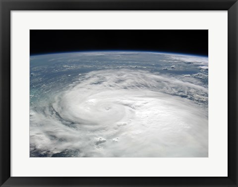 Framed Tropical Storm Fay August 19, 2008 from the International Space Station Print