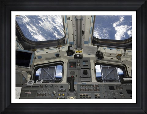 Framed Solar panels on the Hubble Space Telescope Print