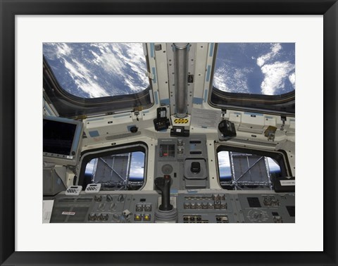 Framed Solar panels on the Hubble Space Telescope Print