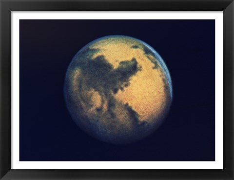 Framed Mars seen through the Hubble Telescope Print