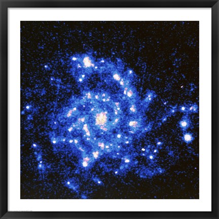 Framed U.V. Image of the Spiral Galaxy Print