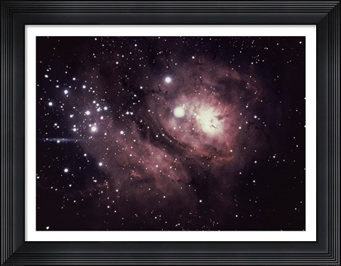 Framed Logoon Nebula in Sagittarius Print