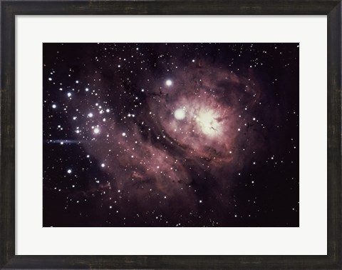 Framed Logoon Nebula in Sagittarius Print
