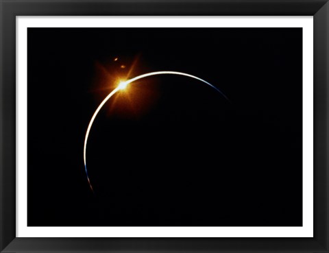 Framed Apollo 12 view of a solar eclipse Print