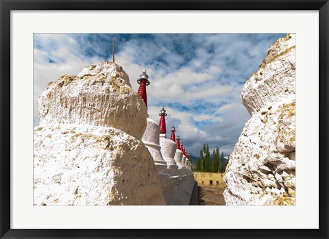 Framed Chortens at the Thiksey Monastery, Leh, Ladakh, India Print