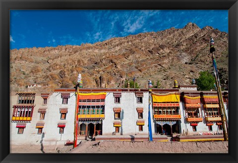 Framed Hemis Monastery facade with craggy cliff, Ladakh, India Print