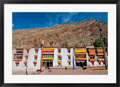 Framed Hemis Monastery facade with craggy cliff, Ladakh, India Print