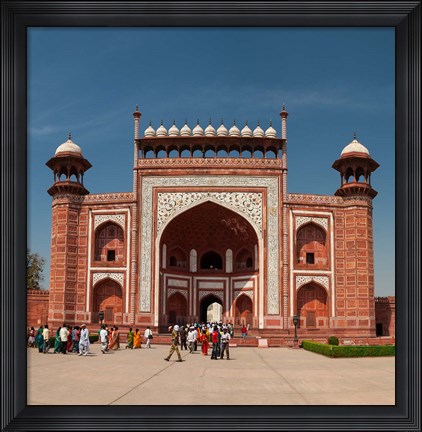 Framed Royal Gate, Taj Mahal, Agra, India Print