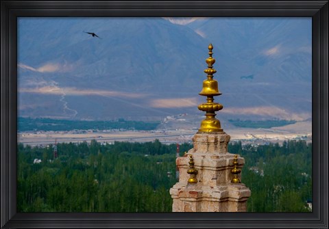 Framed India, Ladakh, Leh, Gonpa Soma Jokhang spire, Print