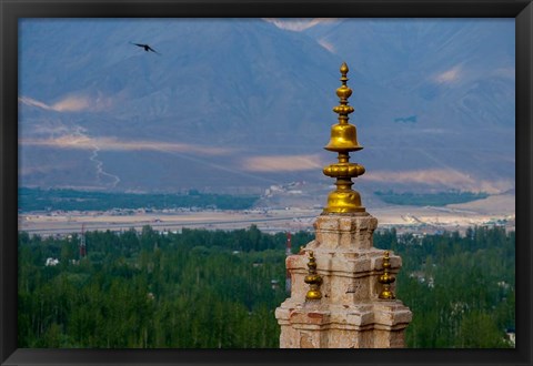 Framed India, Ladakh, Leh, Gonpa Soma Jokhang spire, Print