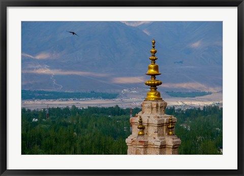 Framed India, Ladakh, Leh, Gonpa Soma Jokhang spire, Print