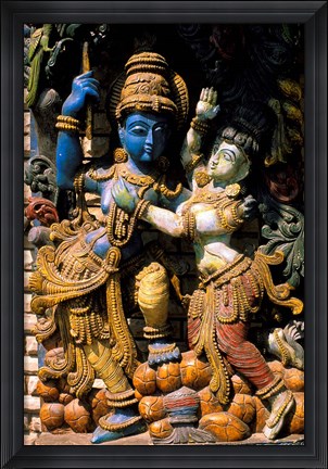 Framed Hindu Temple, Bangalore, India Print