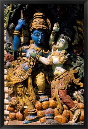 Framed Hindu Temple, Bangalore, India Print