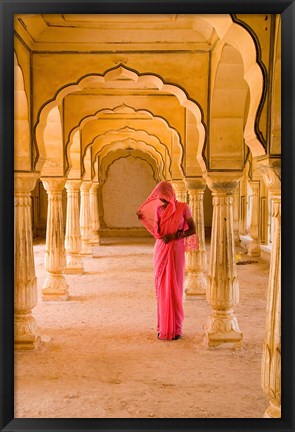 Framed Arches, Amber Fort temple, Rajasthan Jaipur India Print