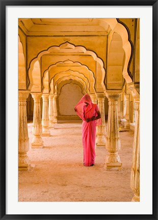 Framed Arches, Amber Fort temple, Rajasthan Jaipur India Print