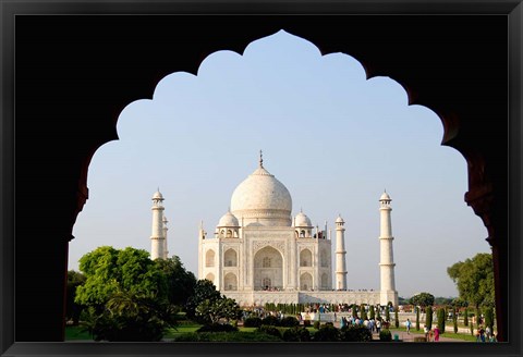 Framed Sunrise at the Taj Mahal, Agra, India Print