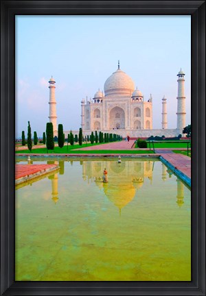 Framed Taj Mahal Temple at Sunrise, Agra, India Print