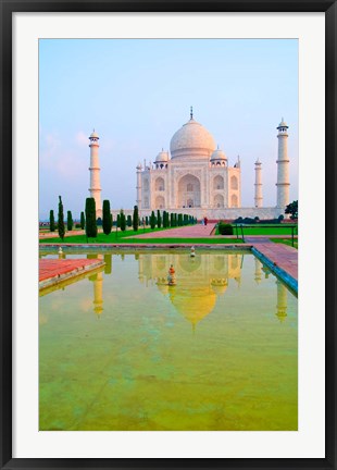 Framed Taj Mahal Temple at Sunrise, Agra, India Print