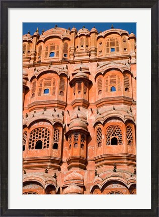 Framed Wind Palace in Downtown Center of the Pink City, Jaipur, Rajasthan, India Print