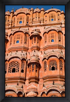 Framed Wind Palace in Downtown Center of the Pink City, Jaipur, Rajasthan, India Print