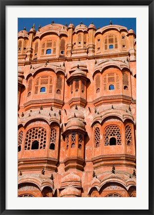 Framed Wind Palace in Downtown Center of the Pink City, Jaipur, Rajasthan, India Print