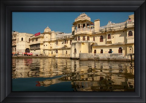 Framed Along Lake Pichola, Udaipur, Rajasthan, India Print