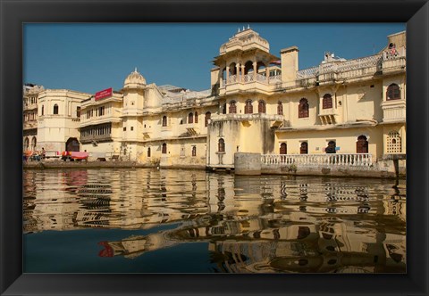 Framed Along Lake Pichola, Udaipur, Rajasthan, India Print