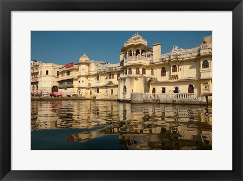 Framed Along Lake Pichola, Udaipur, Rajasthan, India Print